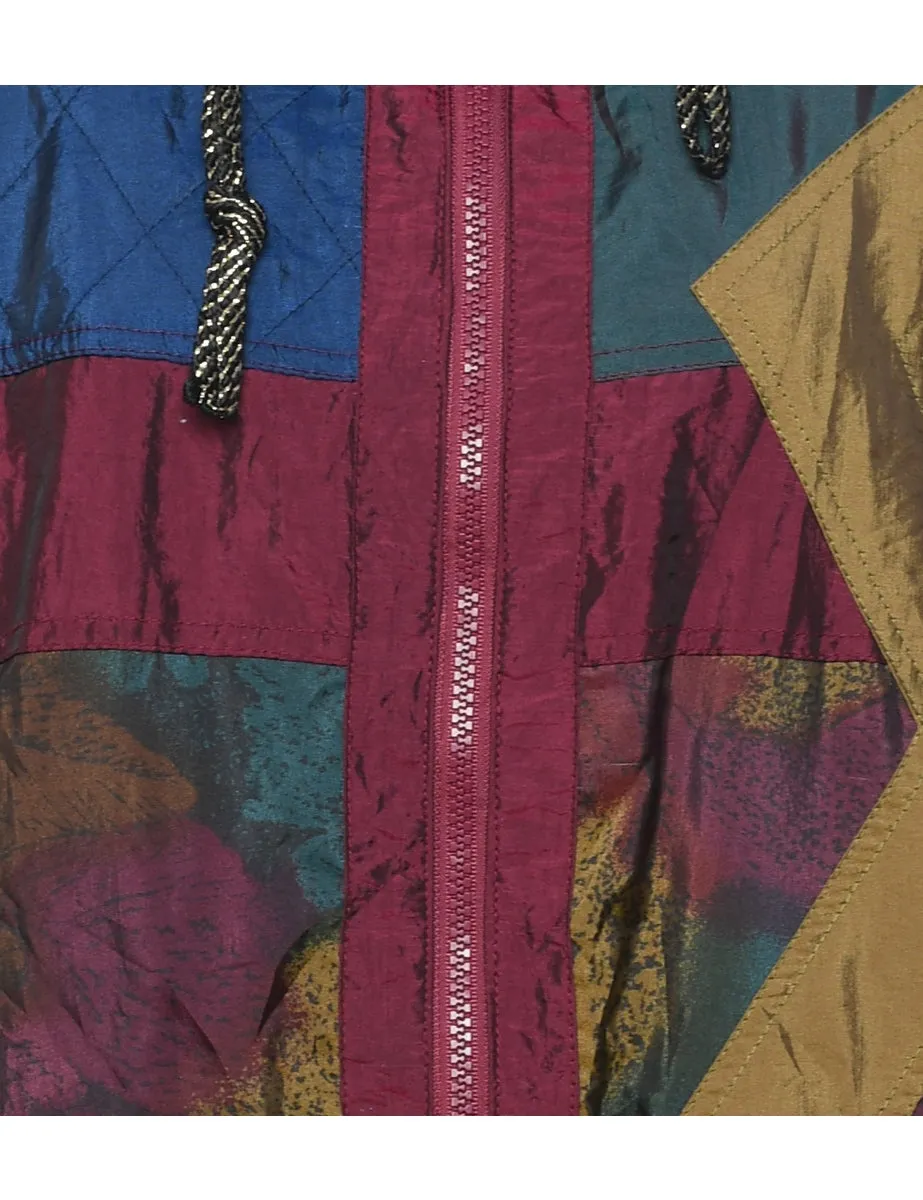 1980s Multi-Colour Zip-Front Jacket - L