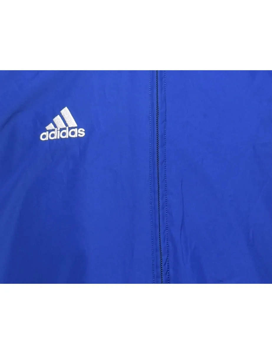 Blue & White Adidas Nylon Jacket - L