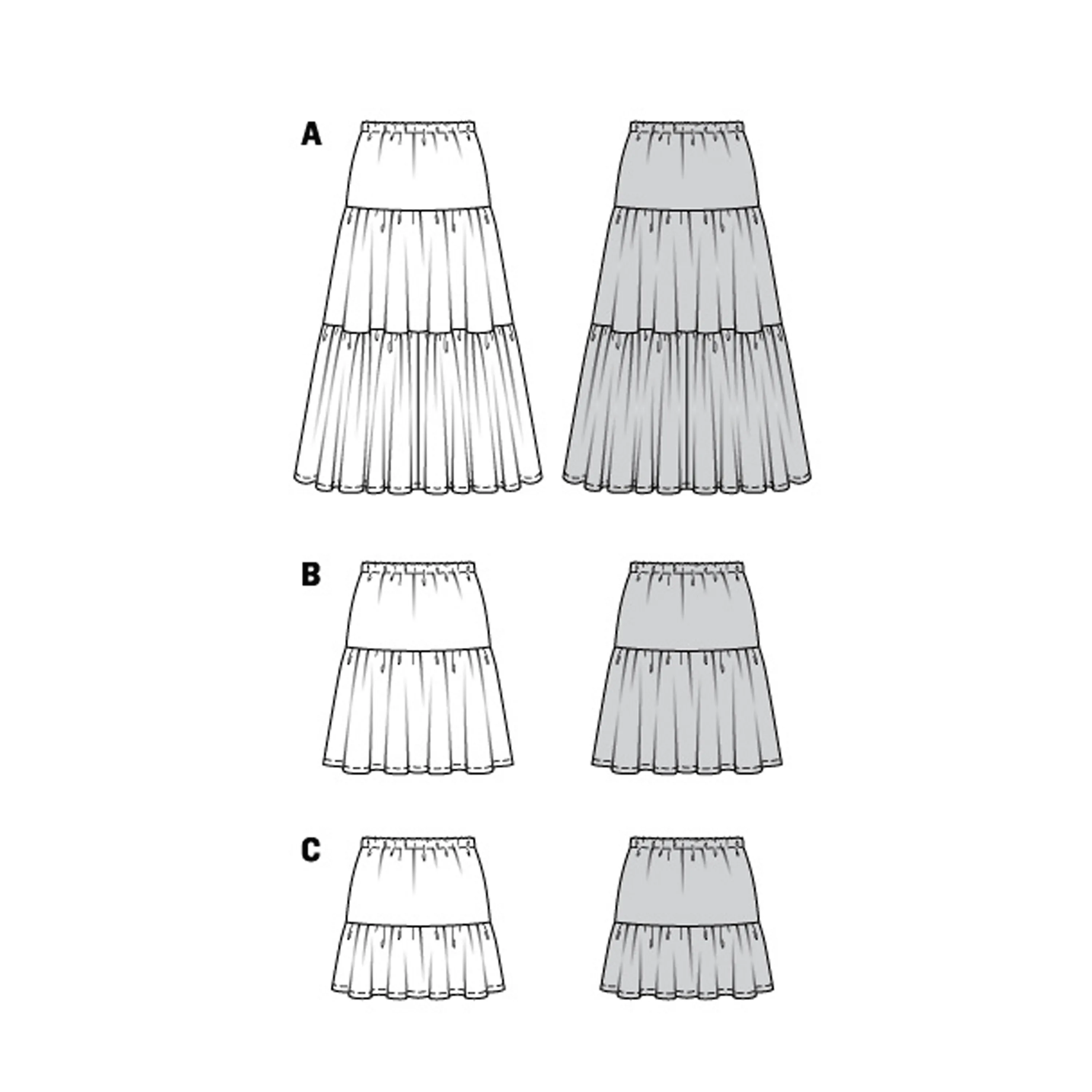 Burda Sewing Pattern 6116 Skirts
