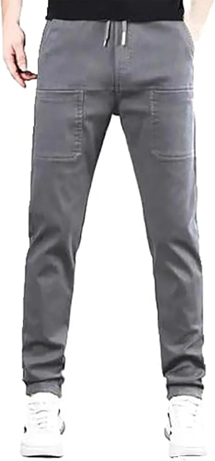 Cargo Pants for Men Athletic Multipants - High Lounge Sweatpants Stretch Multi-Pocket Durable Loose Fit Trousers