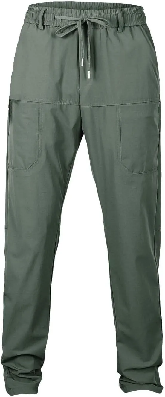 Cargo Pants for Men Athletic Multipants - High Lounge Sweatpants Stretch Multi-Pocket Durable Loose Fit Trousers