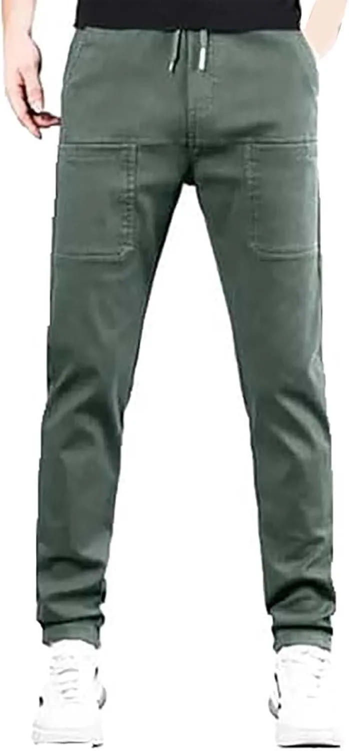 Cargo Pants for Men Athletic Multipants - High Lounge Sweatpants Stretch Multi-Pocket Durable Loose Fit Trousers