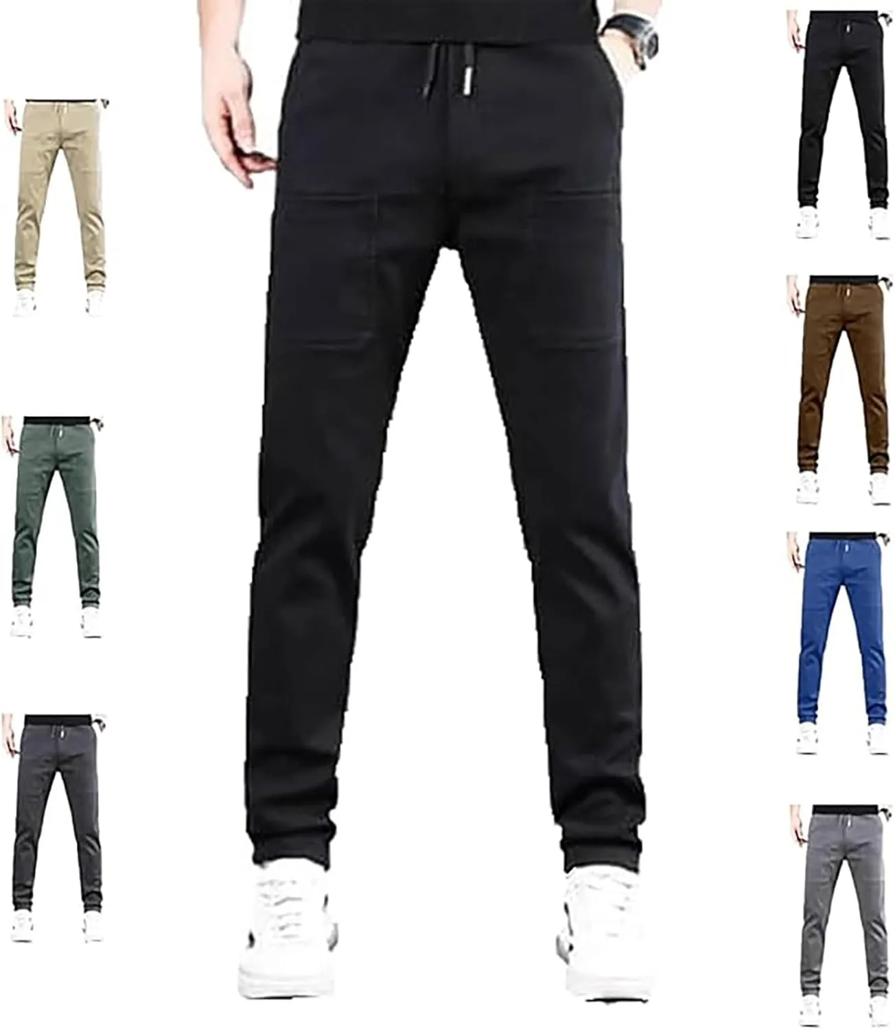 Cargo Pants for Men Athletic Multipants - High Lounge Sweatpants Stretch Multi-Pocket Durable Loose Fit Trousers