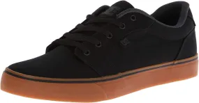DC Men's Anvil Casual Skate Shoe, Black/Gum, 13