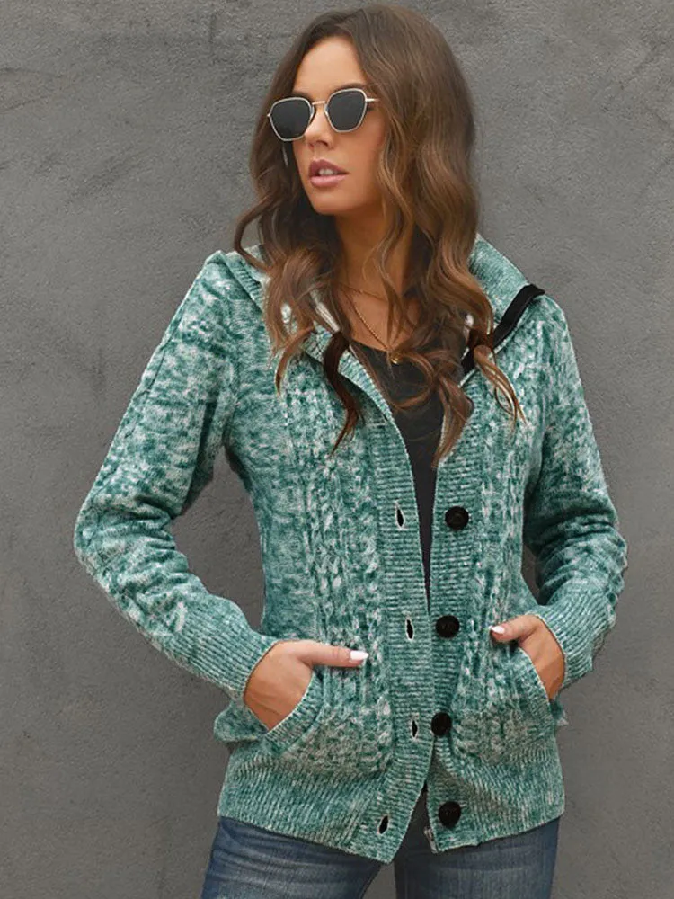 Faux Fur Lined Zip Up Sweater - Green