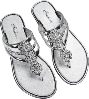 Floerns Women's Flat Sandals Flip Flop Sandals Summer Slip on Dressy Thong Sandal