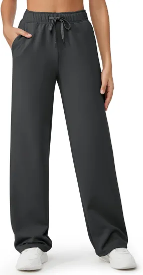 G4Free Wide Leg Sweatpants Women High Waisted Fleece Lined Pants with Pockets Winter Lounge Workout Yoga Trousers