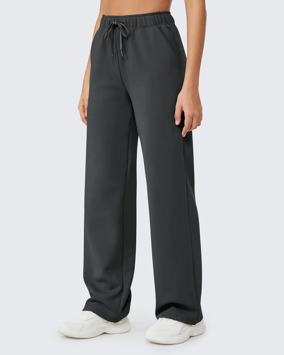 G4Free Wide Leg Sweatpants Women High Waisted Fleece Lined Pants with Pockets Winter Lounge Workout Yoga Trousers