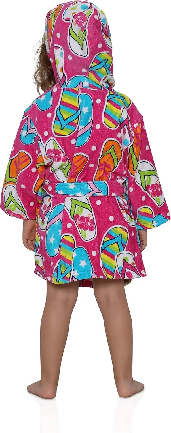 Komar Kids Ocean Print Cotton Hooded Terry Robe Cover Up, Sizes 4-12