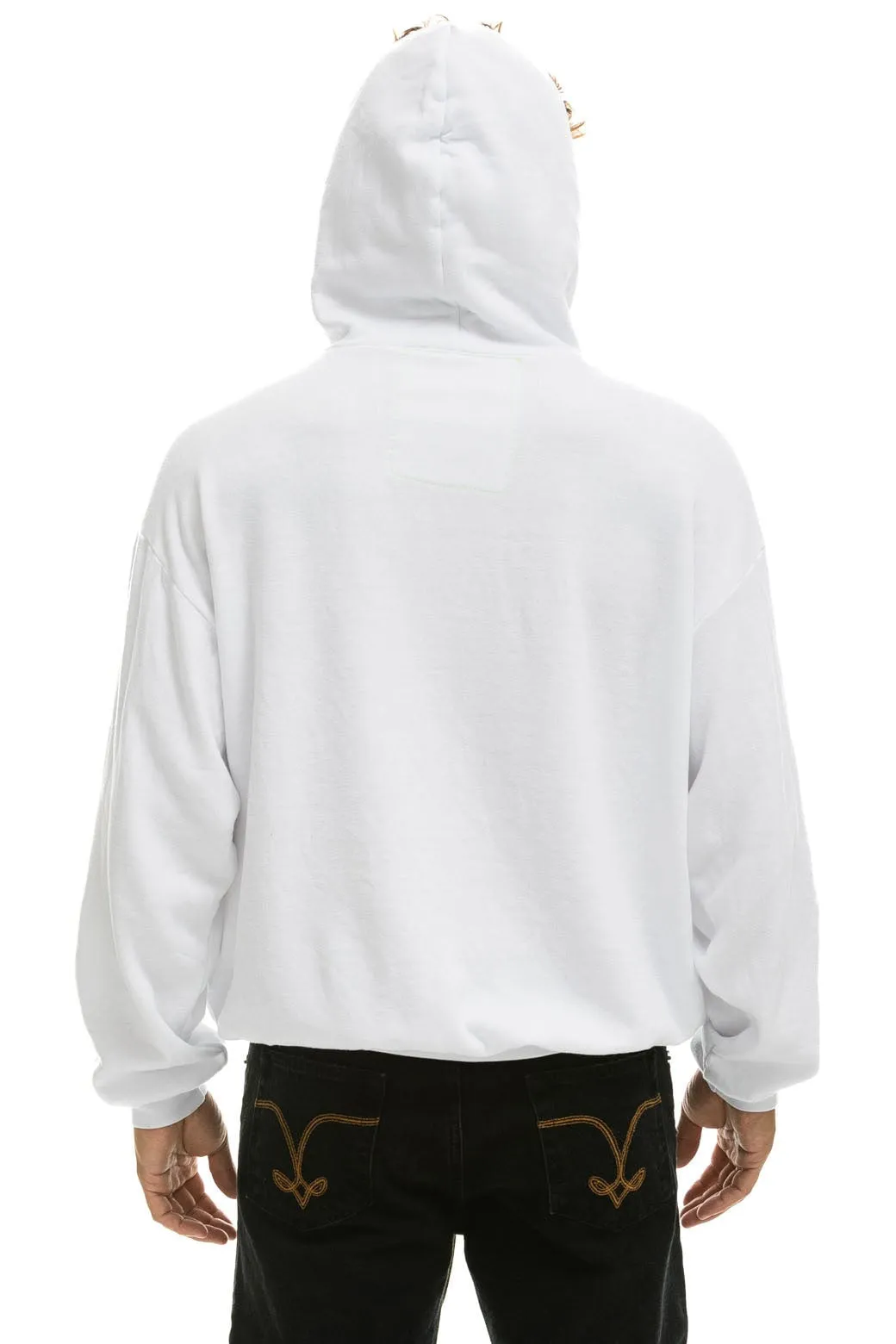 LOGO PULLOVER RELAXED HOODIE - WHITE