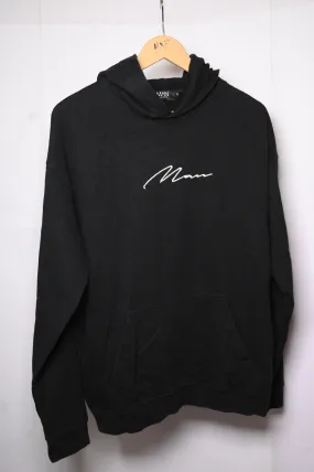 Man Black Hoodie by Boohoo (Small, Excellent Condition)