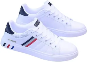 Men's Lace-up Sneakers, Striped Design Skateboard Shoes, Provide Good Traction, Breathable and Comfortable
