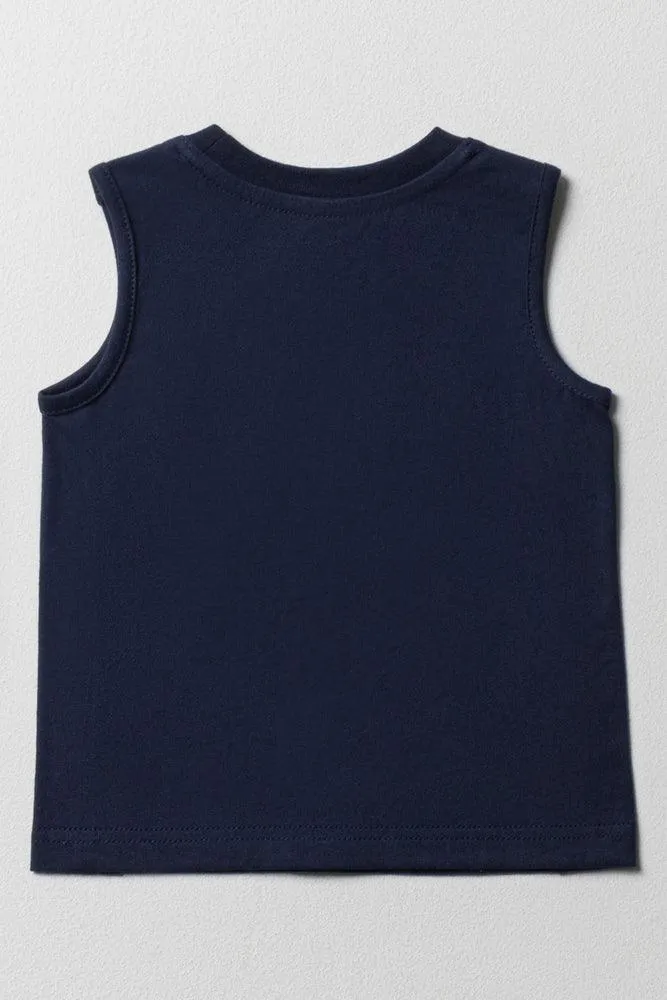 Sleeveless T-Shirt Navy