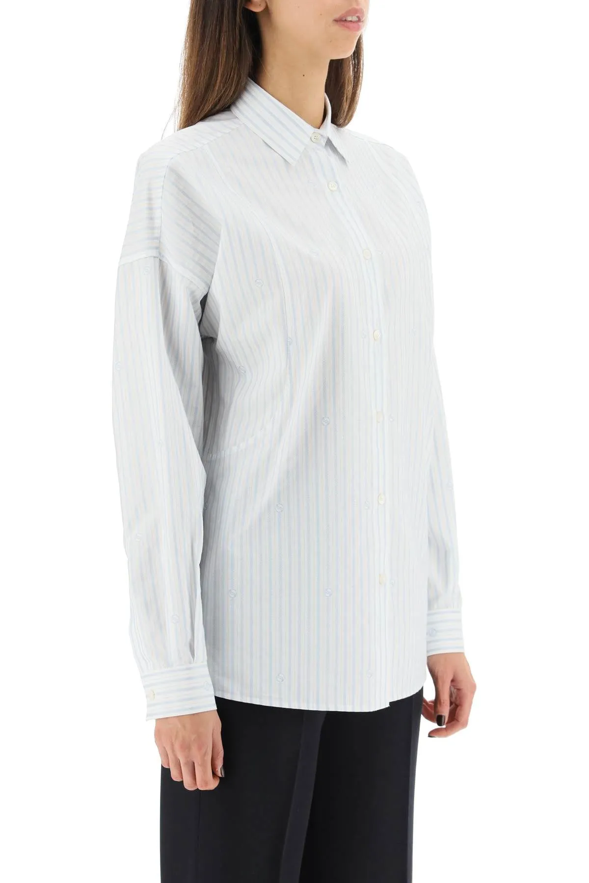 Stella mccartney s-wave oversized cotton shirt