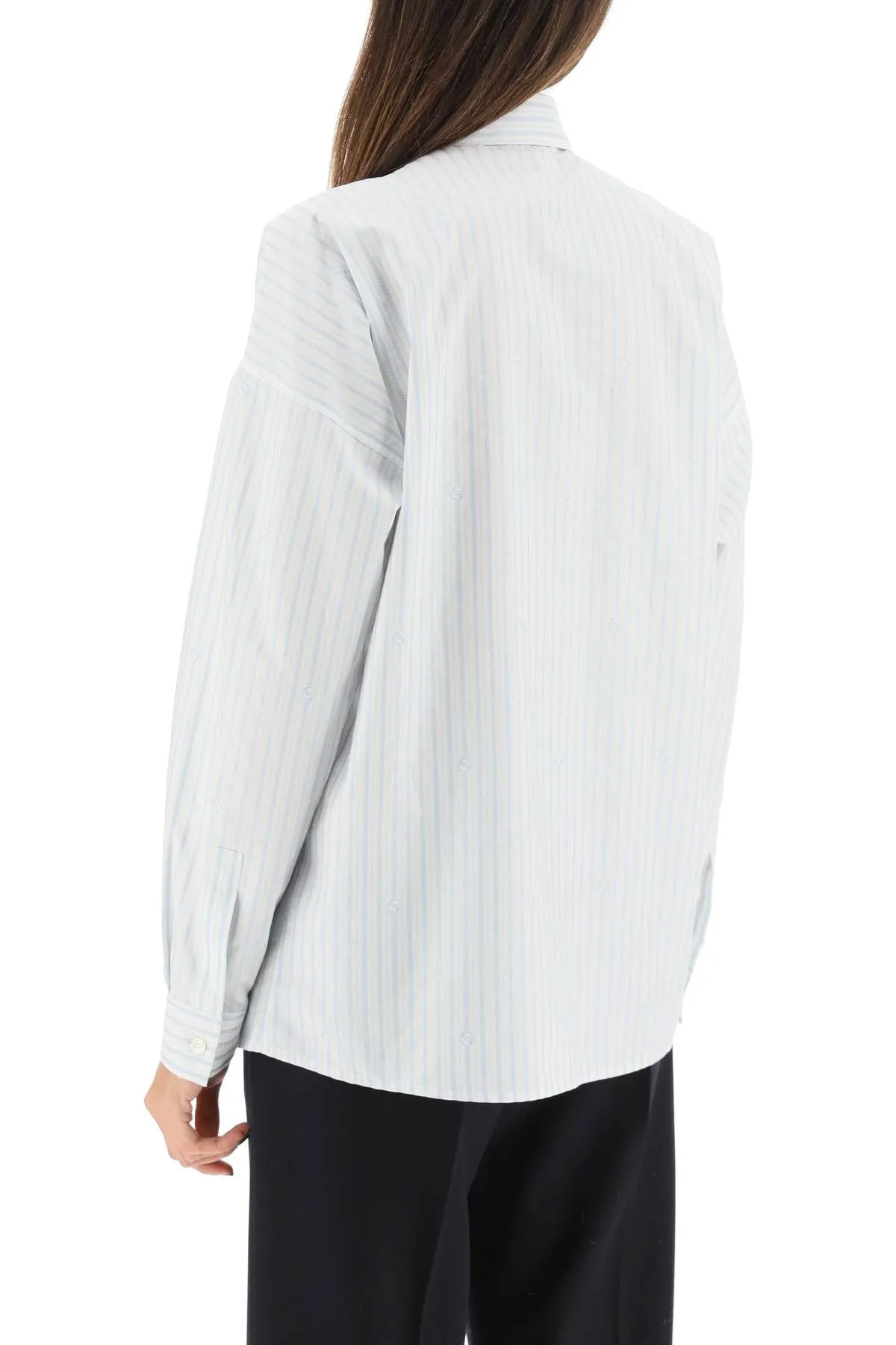 Stella mccartney s-wave oversized cotton shirt